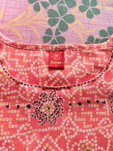 Pink Printed Kurta