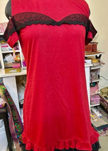 pretty and sexy Nightgown with lace trim