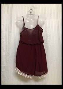 Maroon Lace Y2K jumpsuit