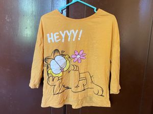 Garfield Graphic Print "Heyyy!" T-Shirt