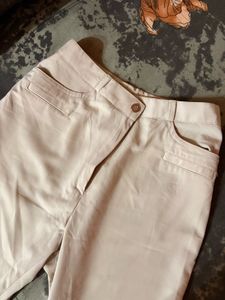 Beige Flared Leg Pants