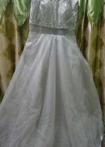 Grey Ethnic Gown For Girls
