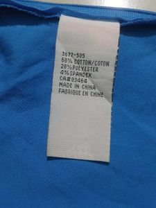 Sleeveless Blue Collared Top