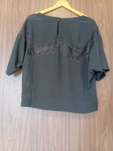 Vero Moda Black Lace Trim Top