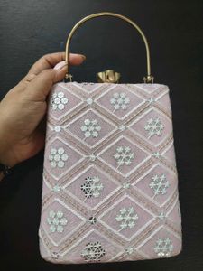Brand New Factory Surplus Pink Clutch Bag with Cha