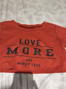Rust Orange Graphic Crop top