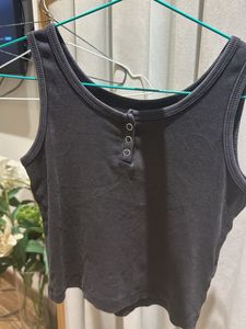Primark Ribbed Button-Front Tank Top – XS