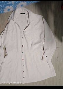 Chic White Button-Down Mini Dress