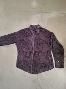 Patterned Gray Shirt