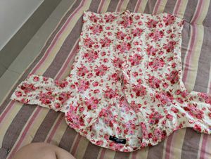 Vintage Floral Print Button-Up Shirt
