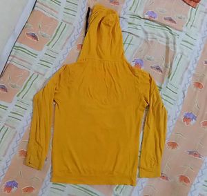 Yellow Heart Print Hoodie