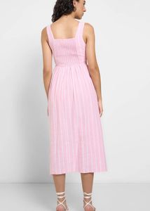 Cute Pink Striped Maxi Dress