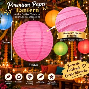 Pink Paper Lanterns - Pack of 1
