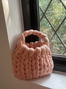 Pink Knit Handbag