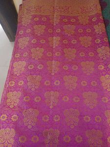 Vibrant Silk Saree with Golden Weave