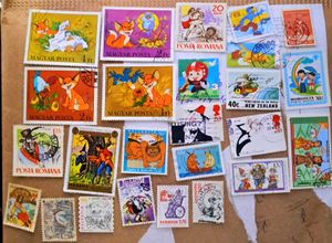 25 Cartoons On Stamps