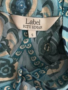 Teal Printed label Ritu Kumar