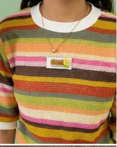 Colorful Striped Knit crop Top