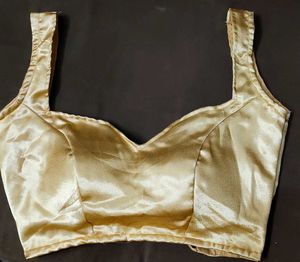 Golden tie up blouse