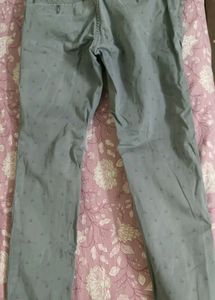 Allen Solly Olive Green Casual Pant