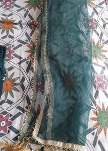 New Sparkling Teal Kurta Set with Dupatta