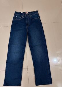 Levis Classic Dark Wash Wide Leg Jeans