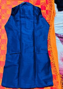 Manyavar Men's Royal Blue Kurta