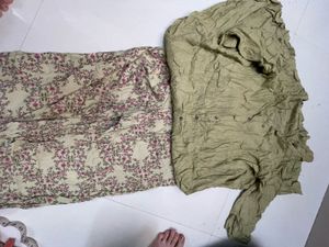 Kurta Suit Set - Light Green Floral