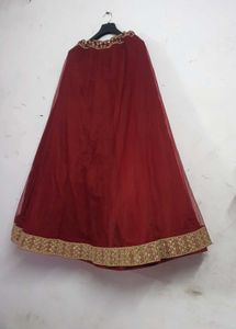 Elegant Maroon Embroidered Ethnic Gown
