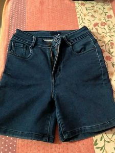 Blue Denim Shorts For Girl