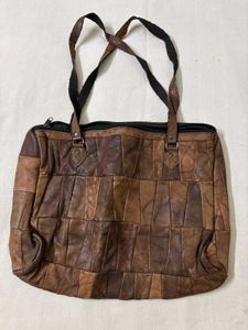 Patchwork Leather Tote Bag
