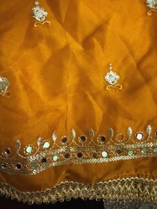 Stunning Mustard Embroidered Kurta Set
