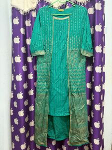 Aurelia Beautiful Teal Kurta Set with Dupatta