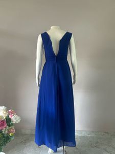 Royal Blue Chiffon Maxi Dress
