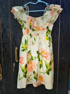 Floral Print Off-Shoulder Summer Dress