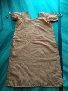 Orange Polka Dot Kurta