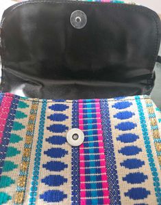 combo Boho Woven sling Bag with bangle