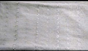 White Color Silken Dress Material Self Embroidery