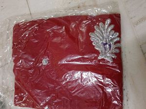 Elegant Red Embroidered Saree