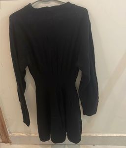 Black Knit Mini Dress
