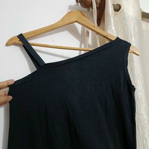Black One Shoulder Mini Dress