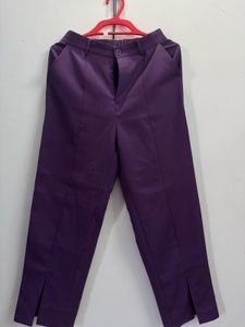 Purple Women's Cropped Trousers