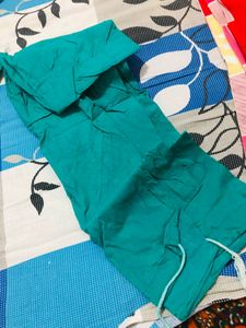Embroidered Teal Kurti