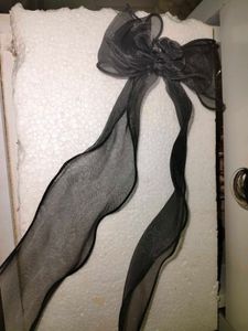 Elegant Black Organza Bow Hair Clip