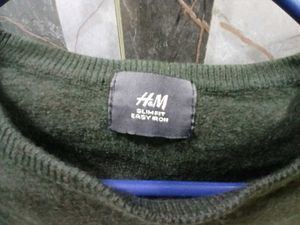 H&amp;M Olive Green Knit Sweater - Size S