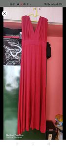 full maroon western gown