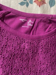 Gapkids girls Purple Lace Top