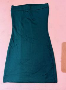 Teal Strapless Bodycon Dress