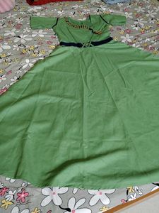 Green Ethnic Gown BEST ANARKALI KURTI ONEPICEC