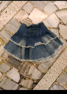 48. Denim Ruffle Skirt
